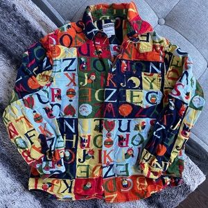 Moschino Bambino Corduroy Hallowe’en Themed Shirt, Size 7Y, Rare Made in Italy